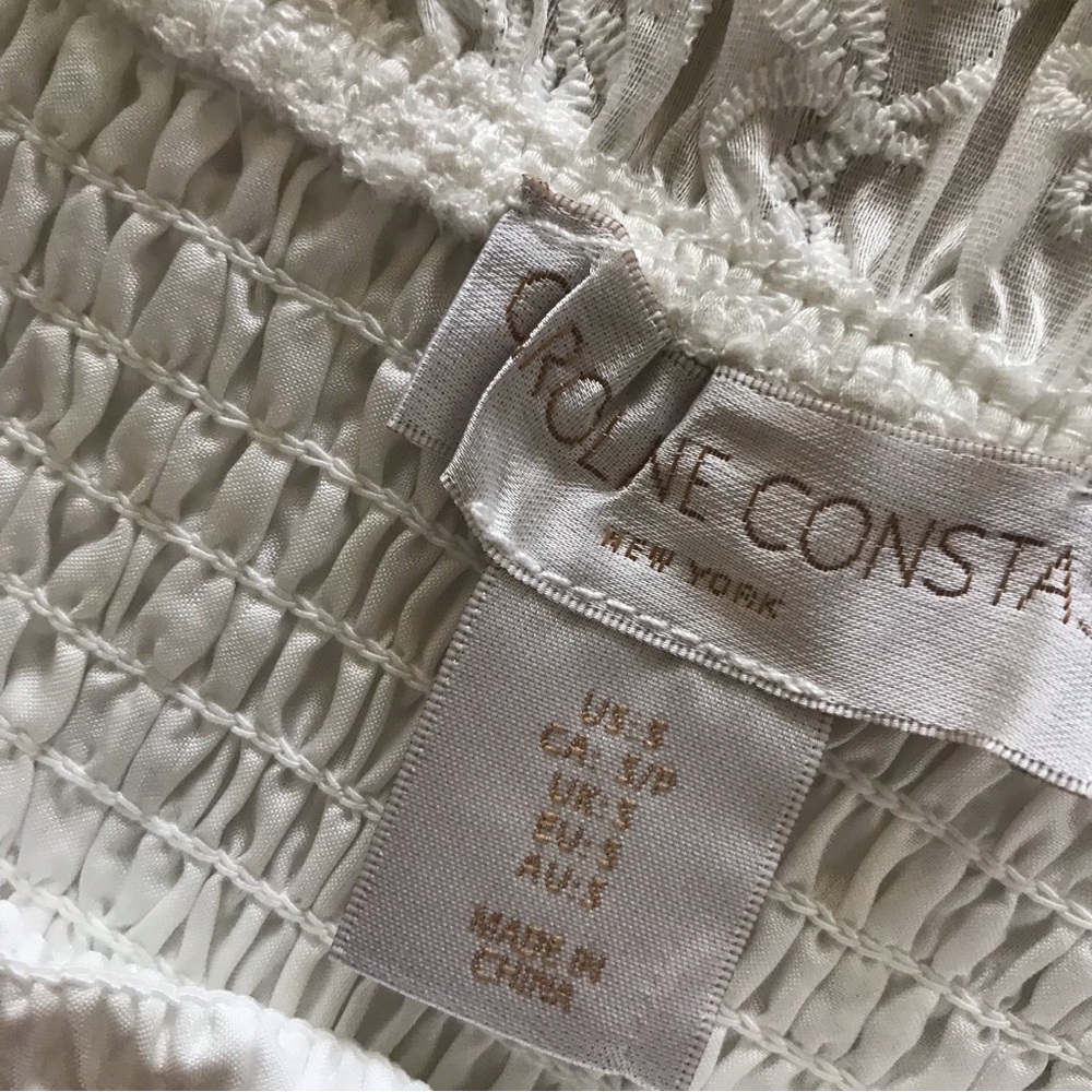 Caroline Constas White Patchwork Organza Dress NWT - image 10